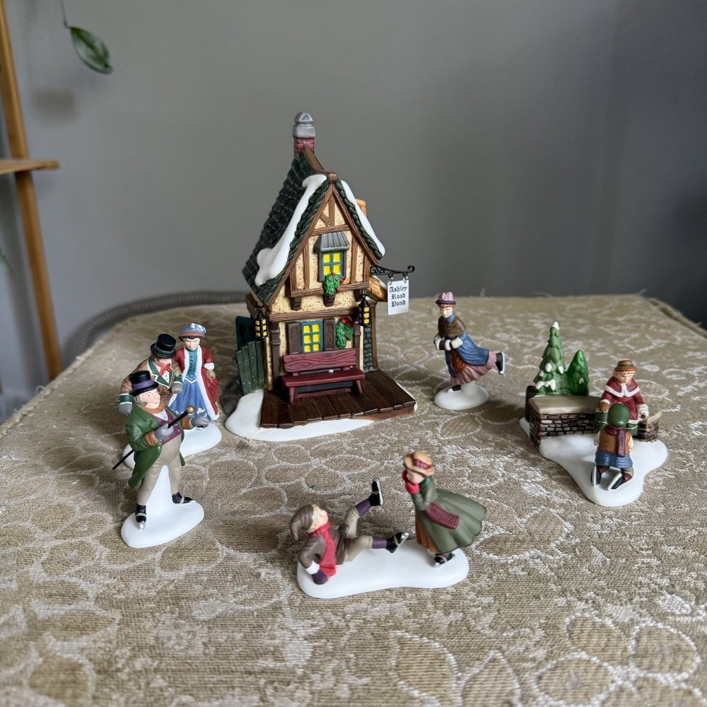 Department 56 Heritage Village Collection Ashley Pond Skating Party 58405